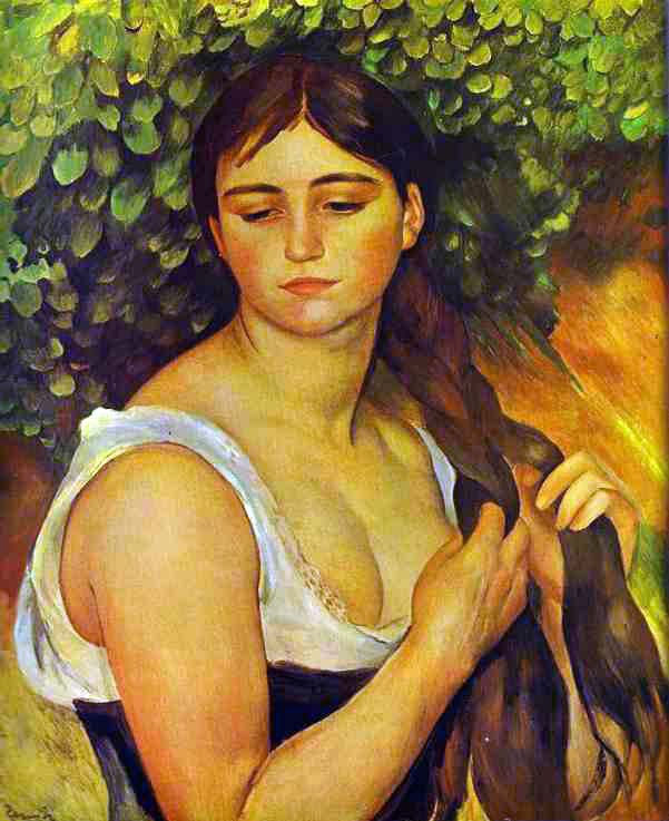 Girl Braiding Her Hair Suzanne Valadon